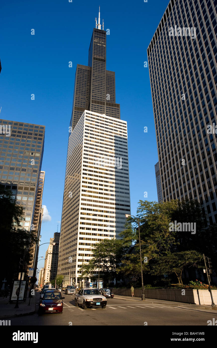 Stati Uniti, Illinois, Chicago, la Sears Tower costruito nel 1974 con 110 piani da Bruce Graham da grattacieli Skidmore, Owings e Foto Stock