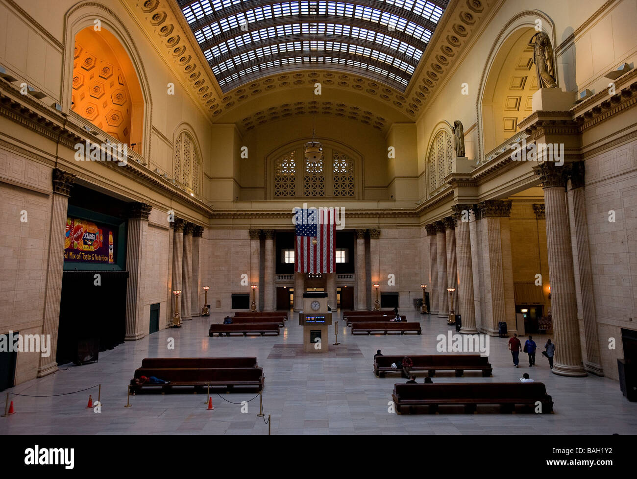 Stati Uniti, Illinois, Chicago, sala della Union Station dove Brian De Palma shot Gli Intoccabili con Kevin Costner e Foto Stock