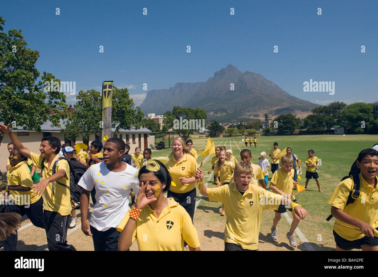 Atletica leggera St Georges Scuola Città del Capo Sud Africa Foto Stock