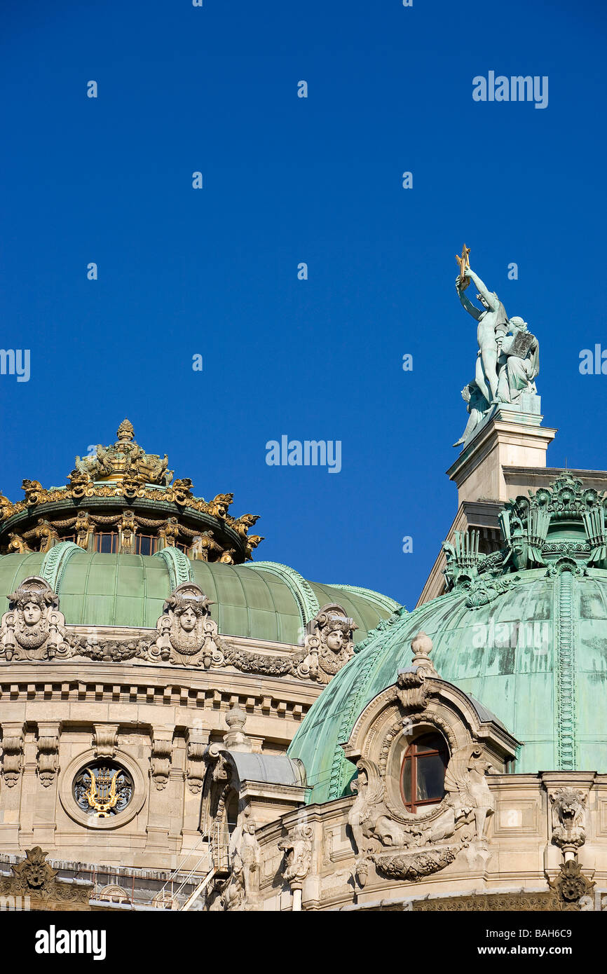 Francia, Parigi, tetto particolare del Garnier Opera house Foto Stock