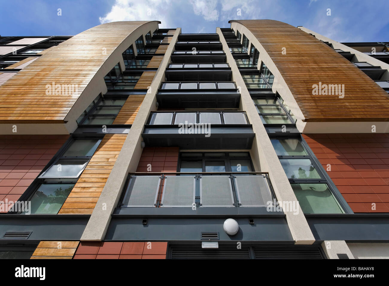 CANARY SOUTH APARTMENTS, HLM Architects di Londra, Regno Unito Foto Stock