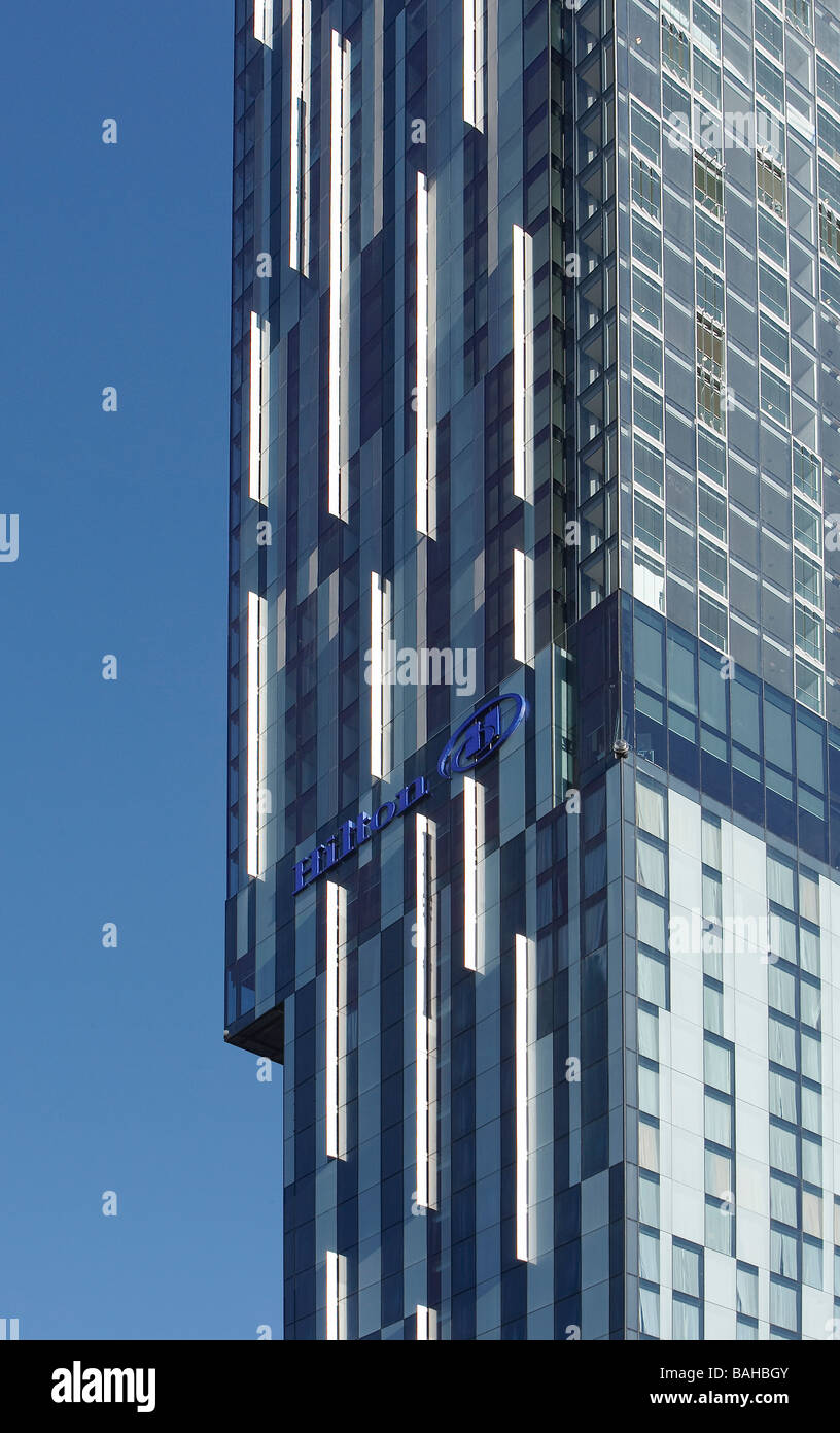 Beetham Tower, Manchester, Regno Unito, Ian Simpson Architects, Beetham Tower dettaglio verticale. Foto Stock