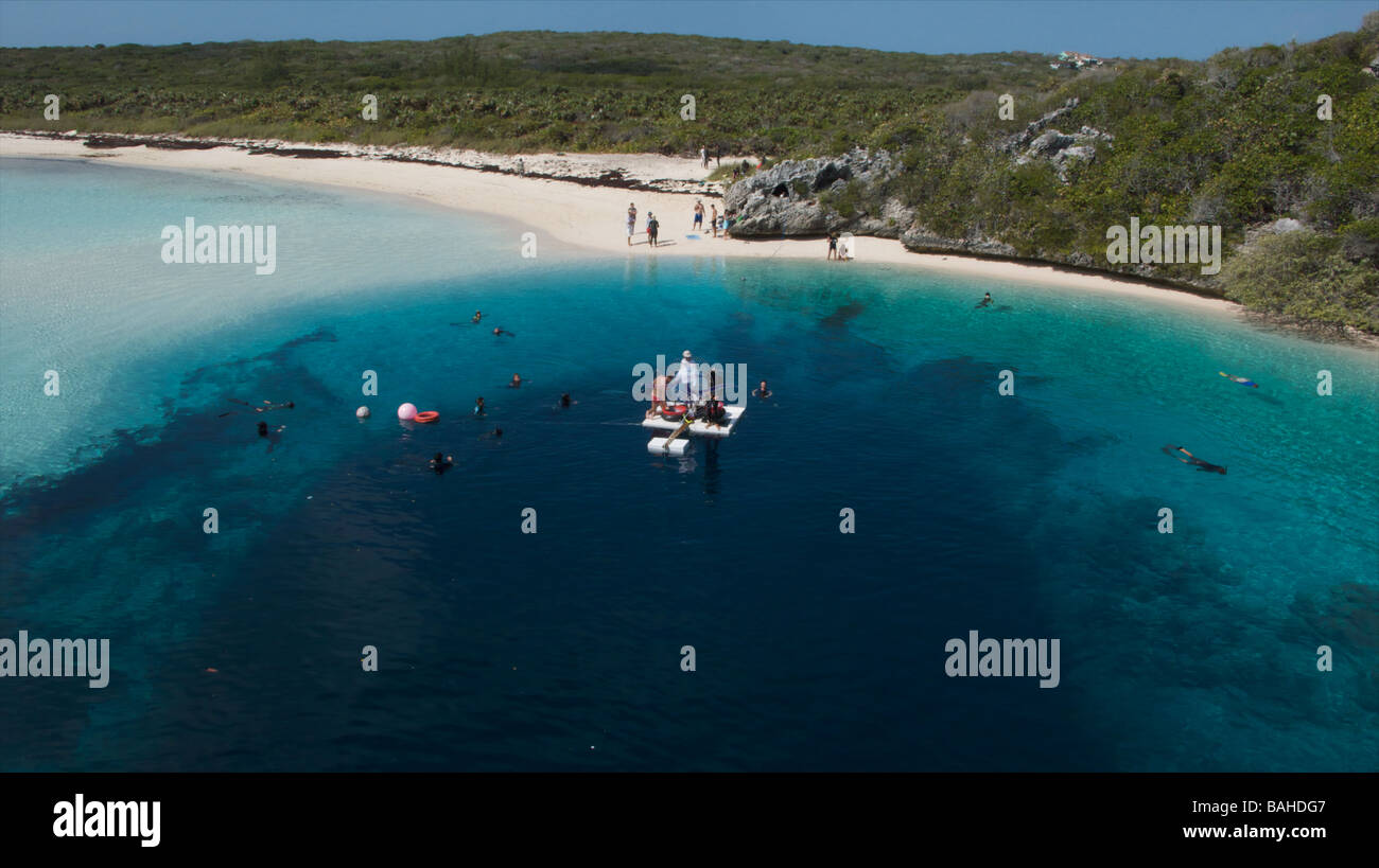 Deans Blue Hole. Long Island. Bahamas Foto Stock