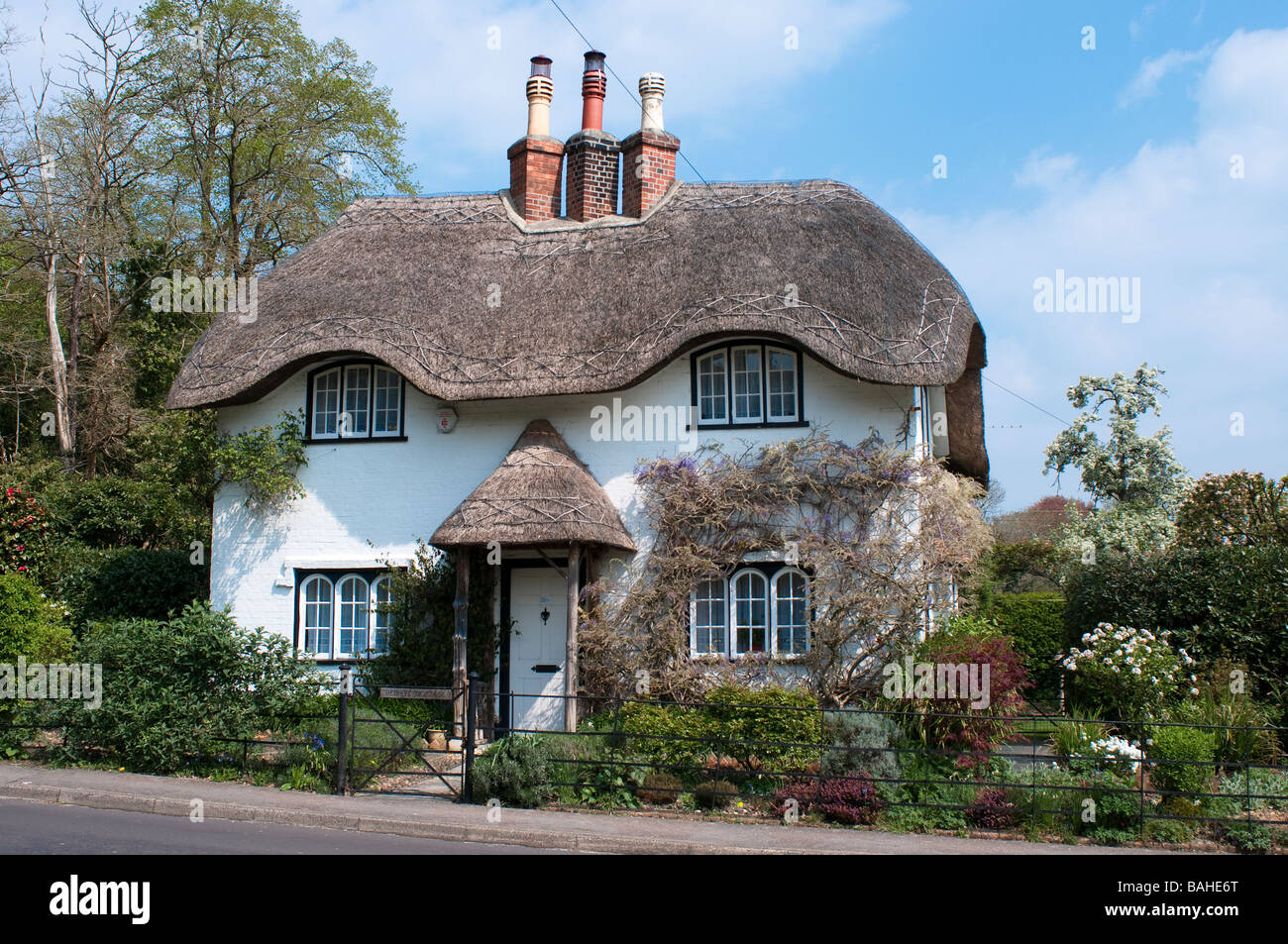 Beehive Cottage a verde Swan Lyndhurst nel nuovo Parco Nazionale Foreste Hampshire Inghilterra Foto Stock