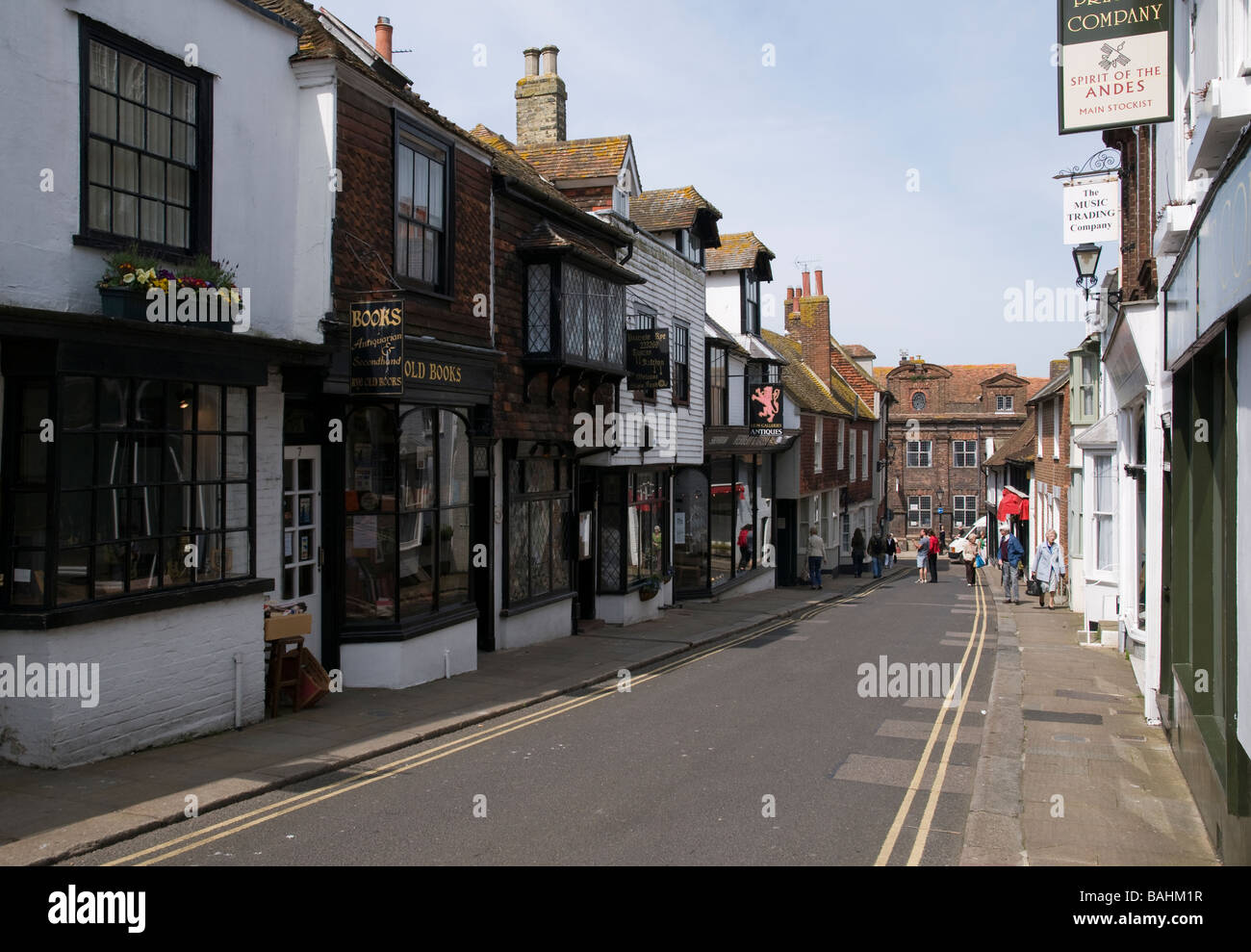 Negozi in Lion Street, segala, East Sussex, Inghilterra Foto Stock