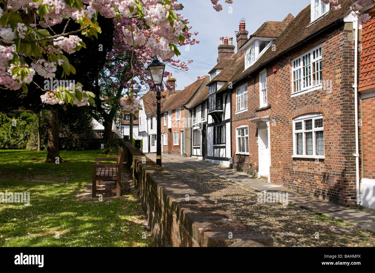 Una strada di ciottoli in segale, East Sussex, Inghilterra Foto Stock