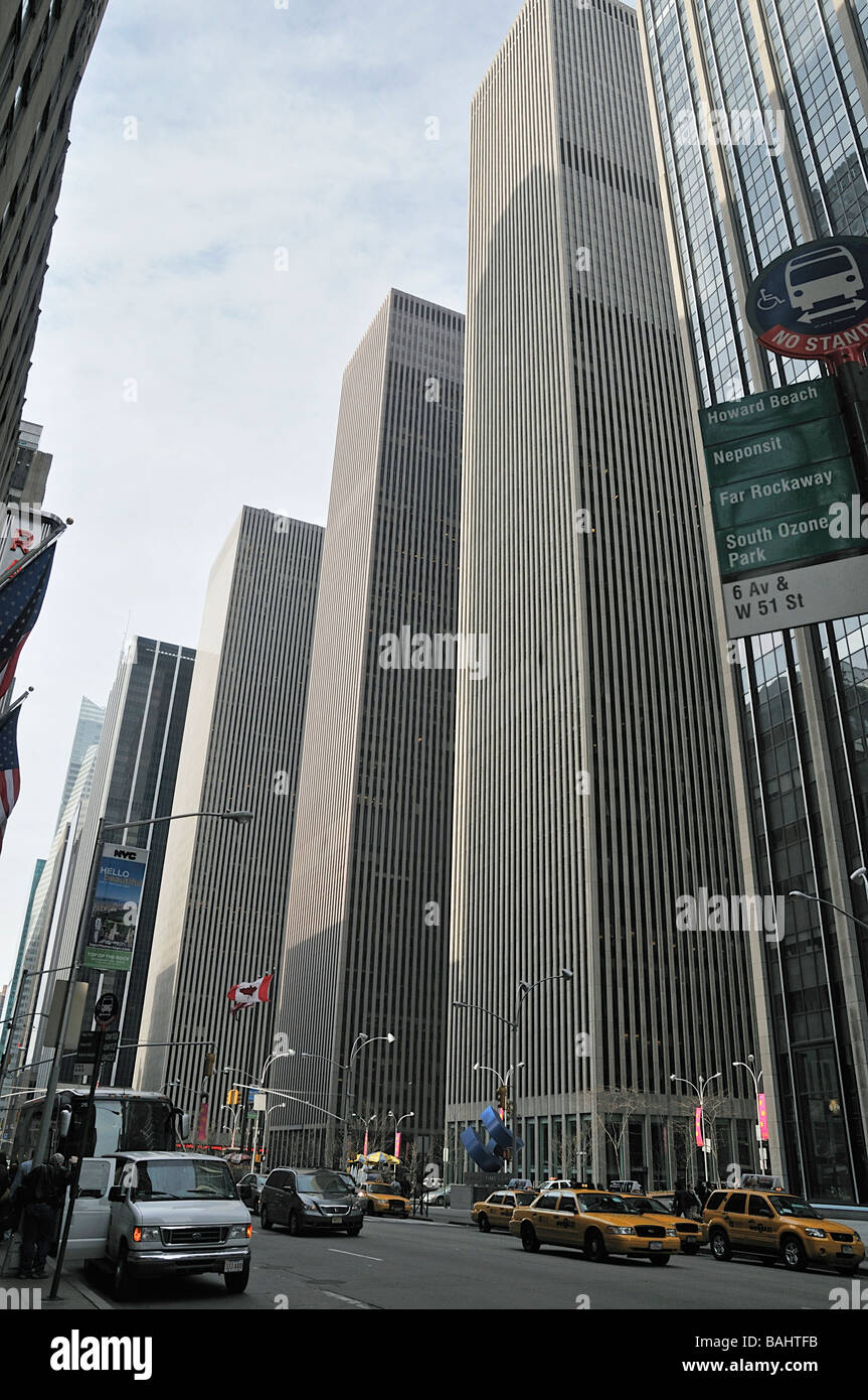 Edifici per uffici sesta avenue new york Foto Stock