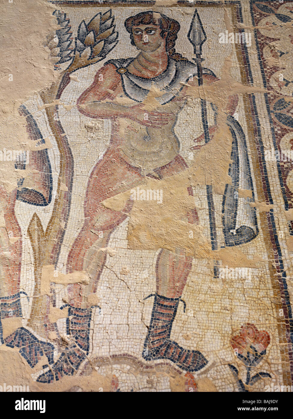 Israele Zippori Villa romana con pavimenti a mosaico Foto Stock