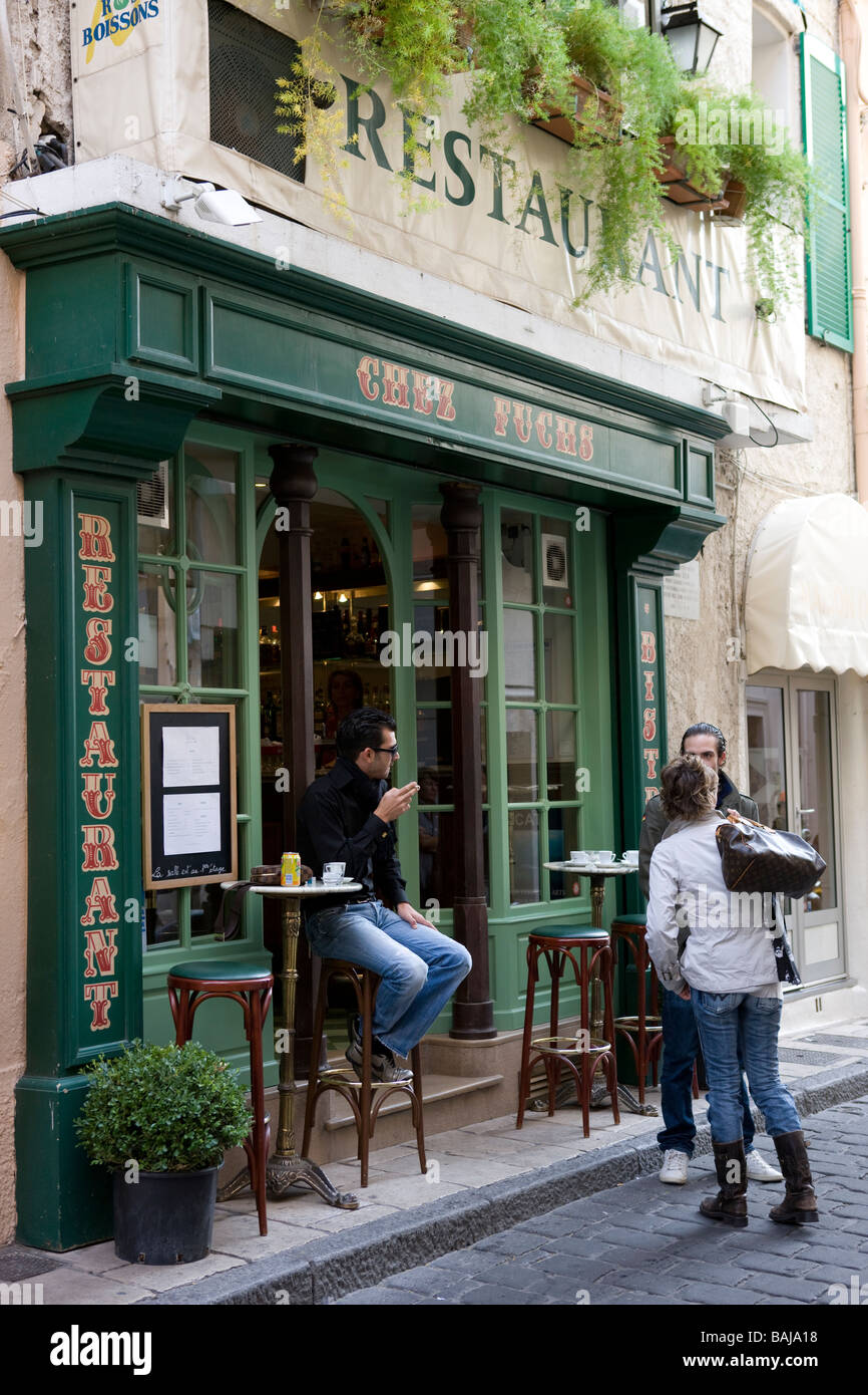 Bar a St Tropez Francia Foto Stock