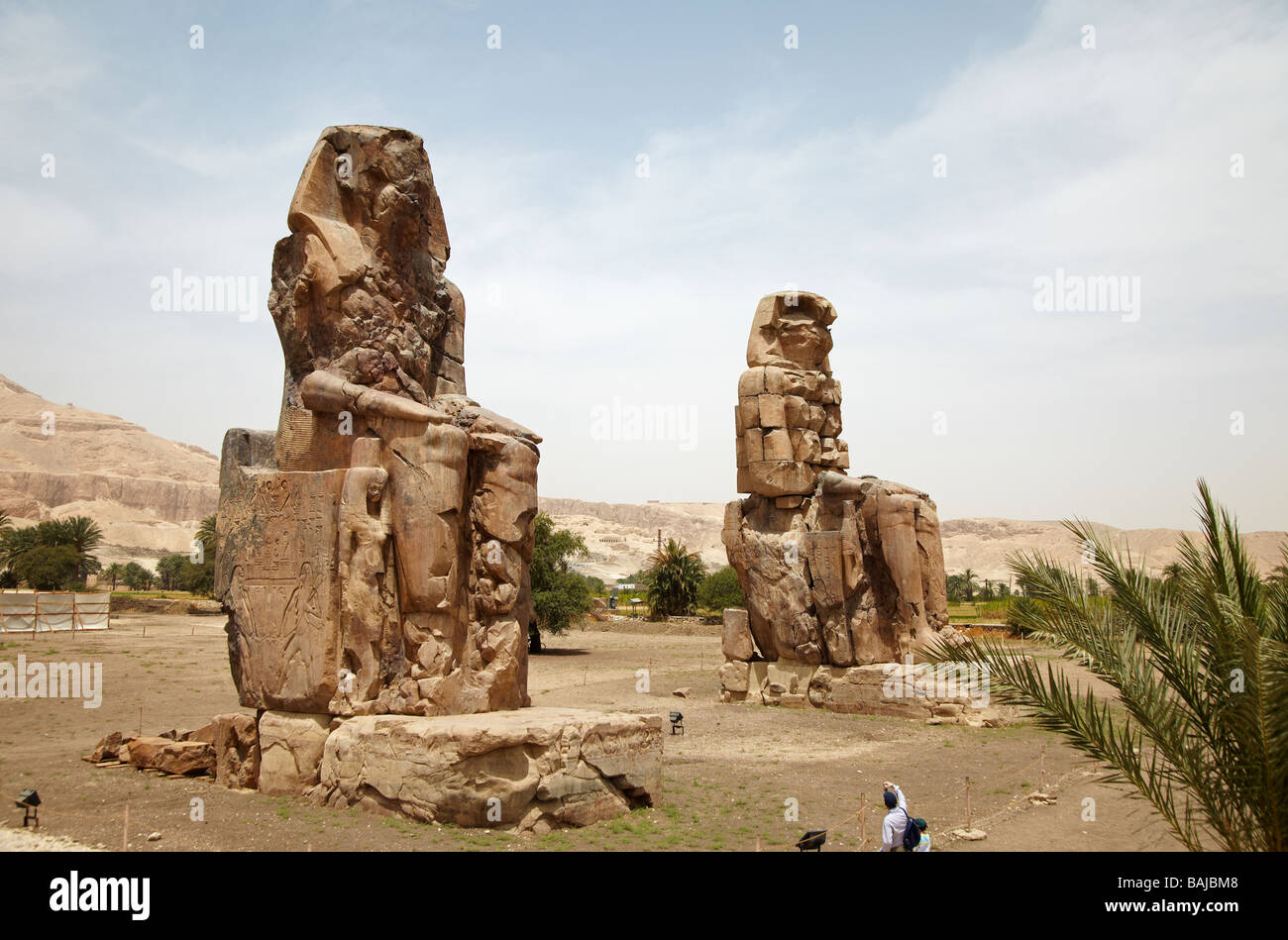 Colosso di Memnon, Tebe, Luxor, Egitto Foto Stock