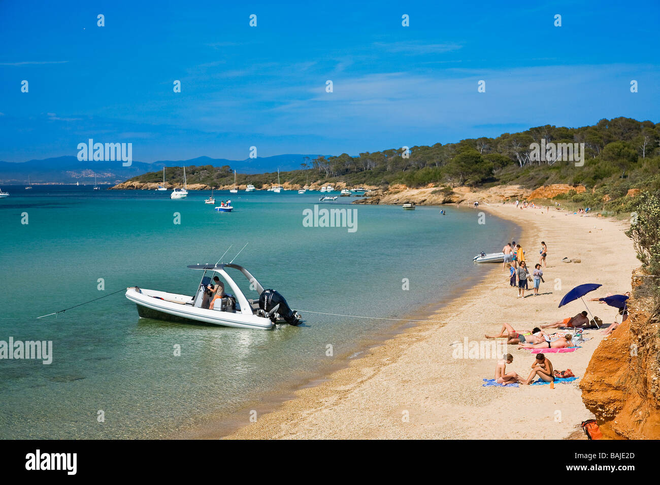 Francia, Var, Ile de Porquerolles Foto Stock