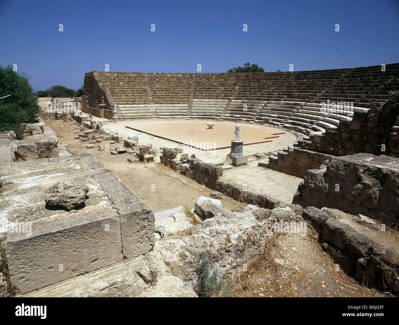 Una vista di salami di anfiteatro di Cipro Foto Stock