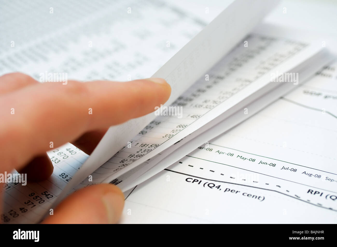 Analisi di indice di prezzo dei rapporti. Foto Stock