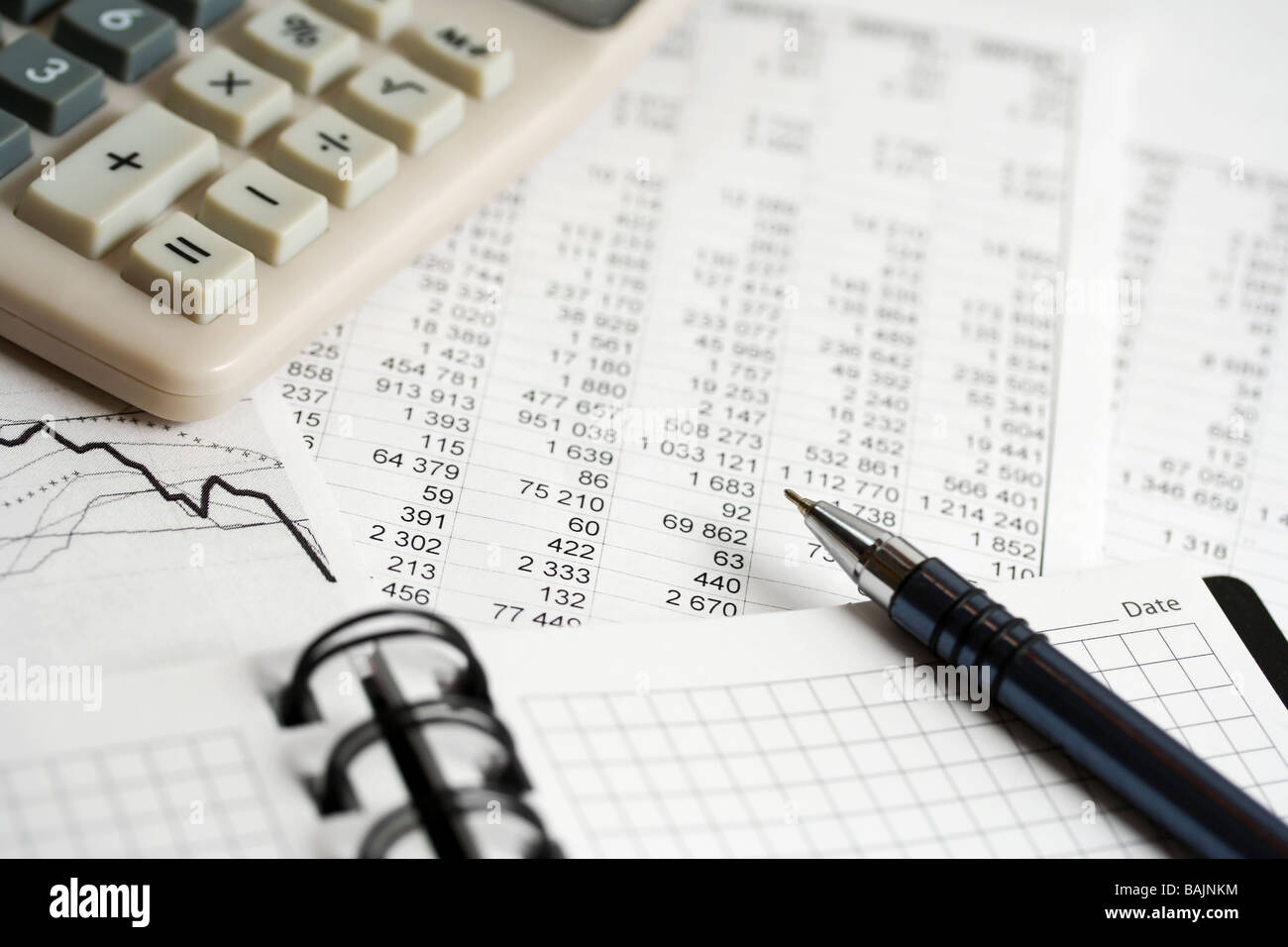 Analisi del mercato azionario relazioni. Foto Stock