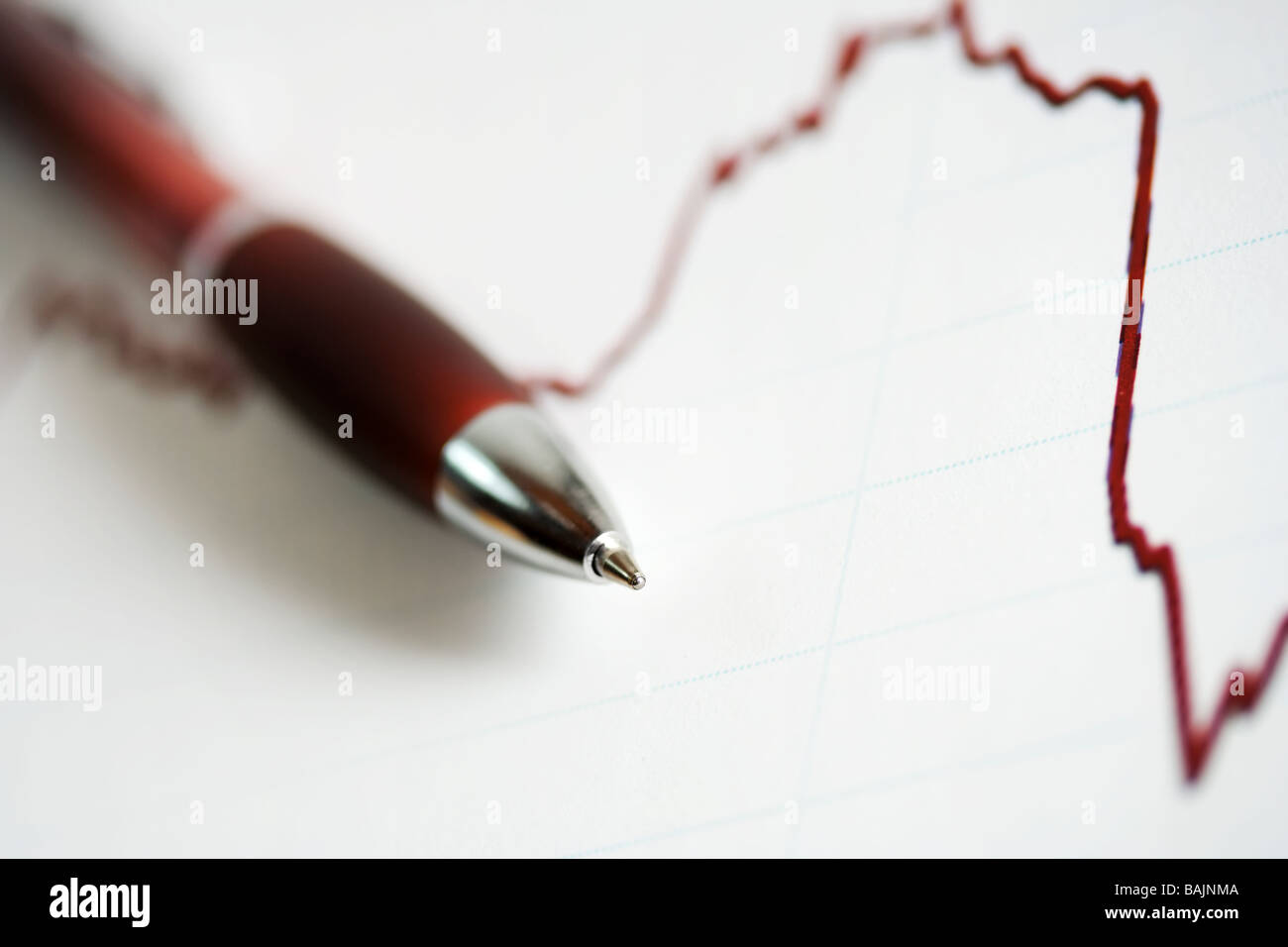 Ascesa e caduta di indici di borsa. Foto Stock