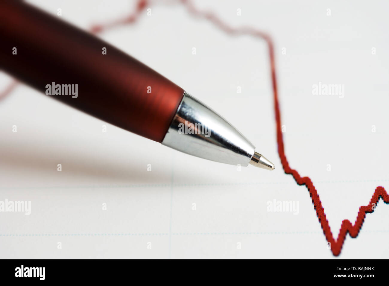 Ascesa e caduta di indici di borsa. Foto Stock