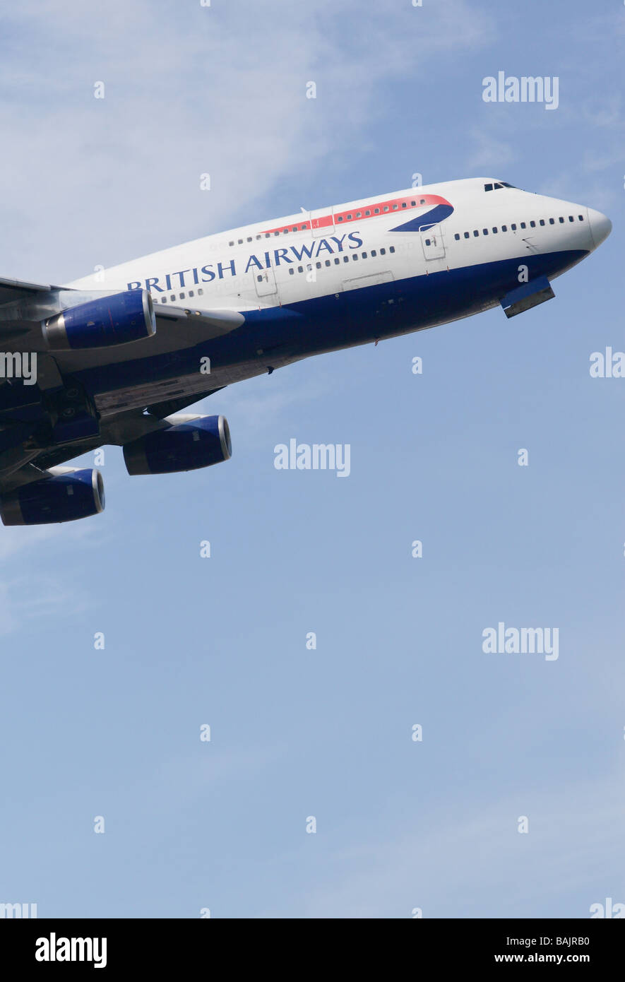 BA British Airways Boeing 747 jumbo jet tenendo spento Foto Stock