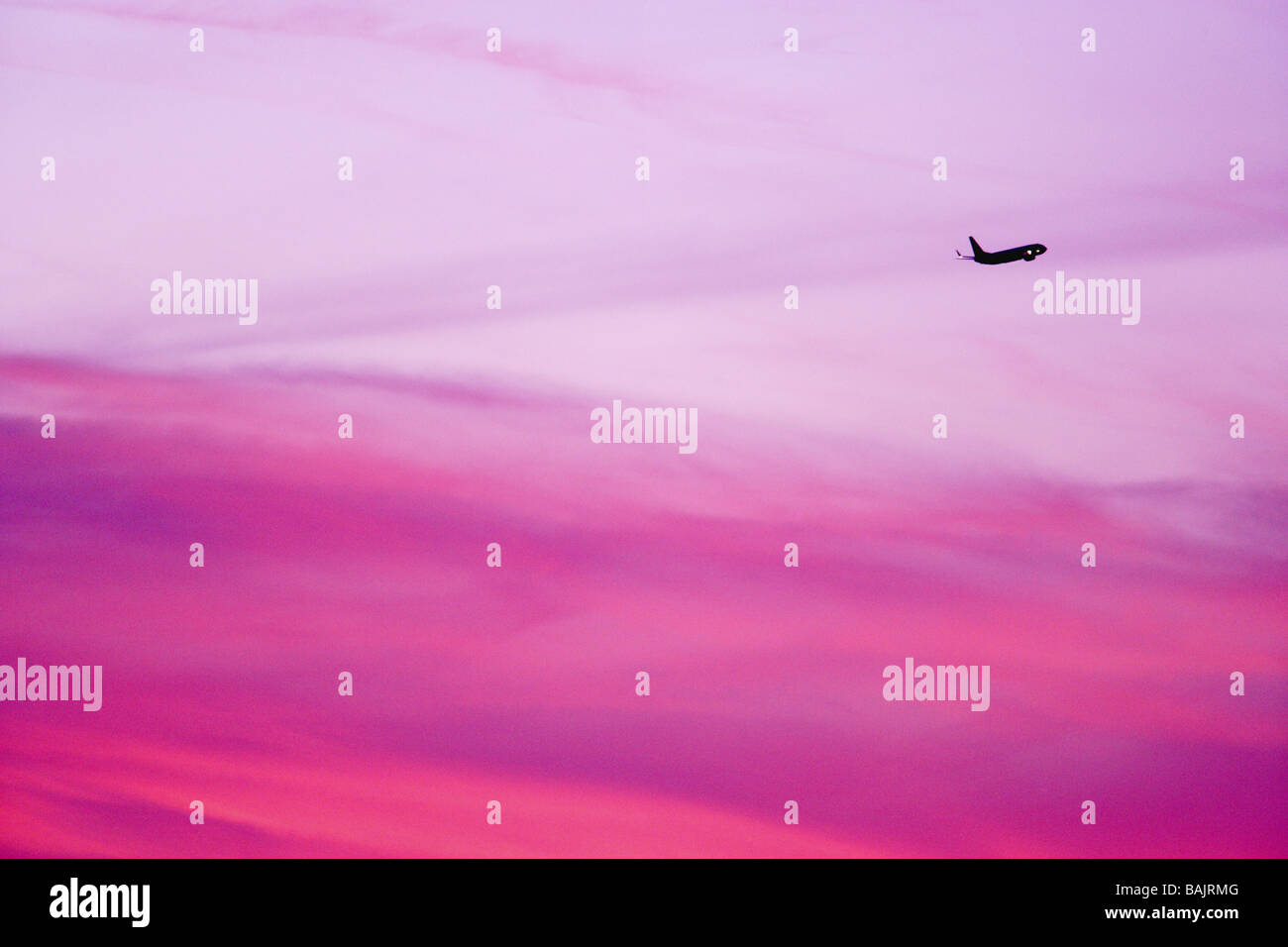 Aviazione commerciale, gli aerei in volo. Foto Stock
