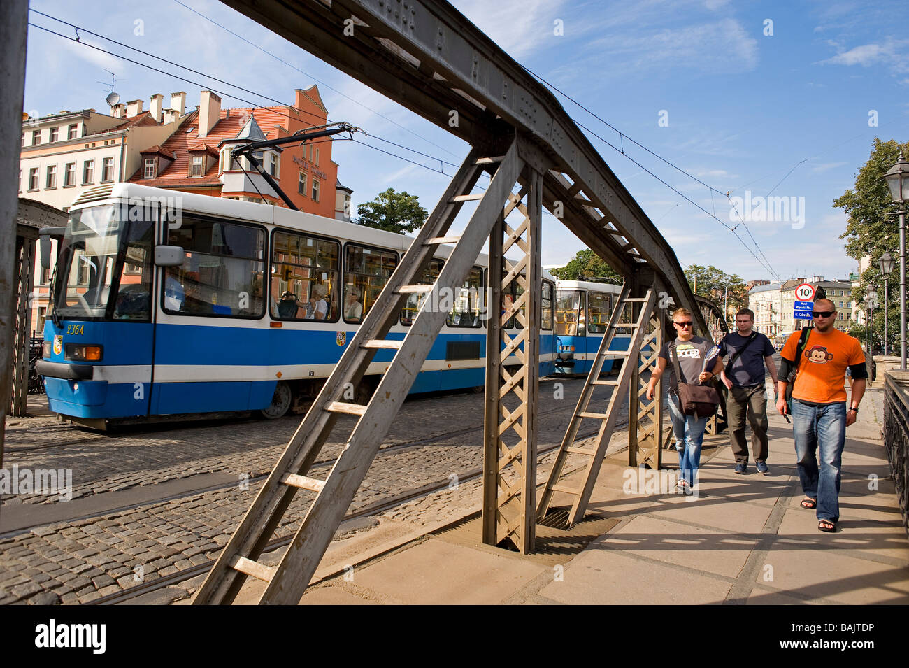 In Polonia, in Slesia regione, Wroclaw, tram Foto Stock