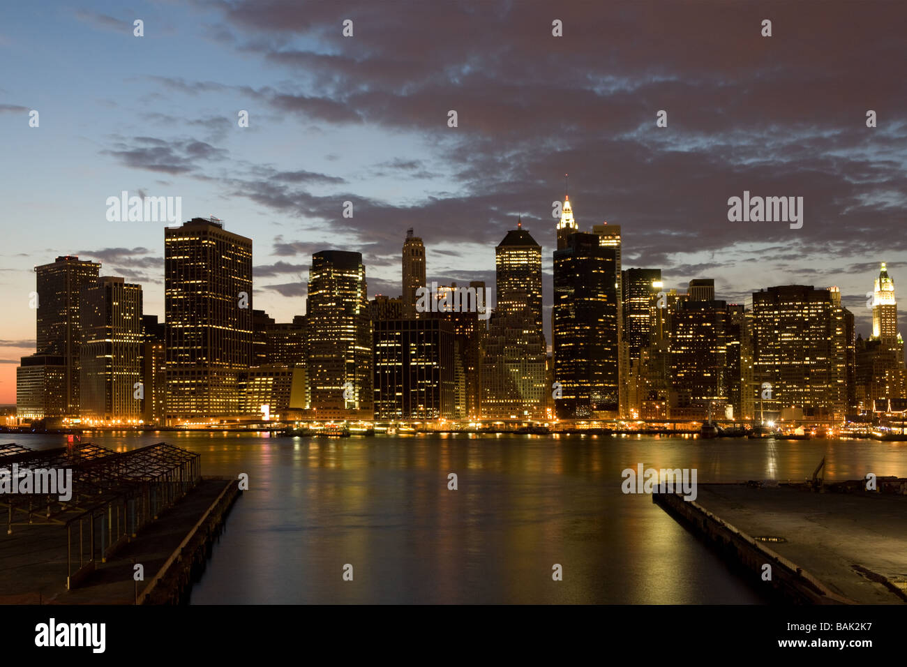 Inferiore dello skyline di Manhattan Foto Stock