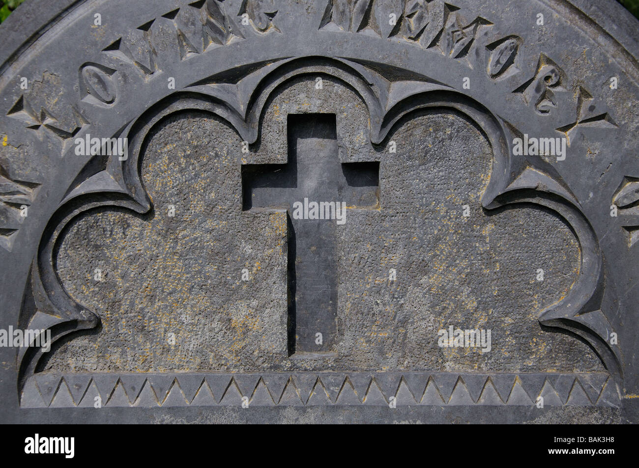 Dettaglio da grave stone Foto Stock