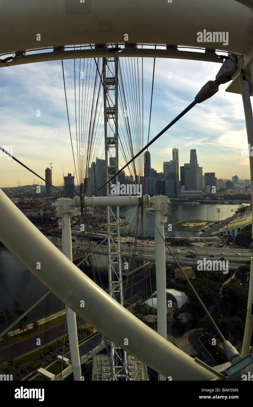 Singapore, Singapore Flyer ruota di osservazione. Foto Stock