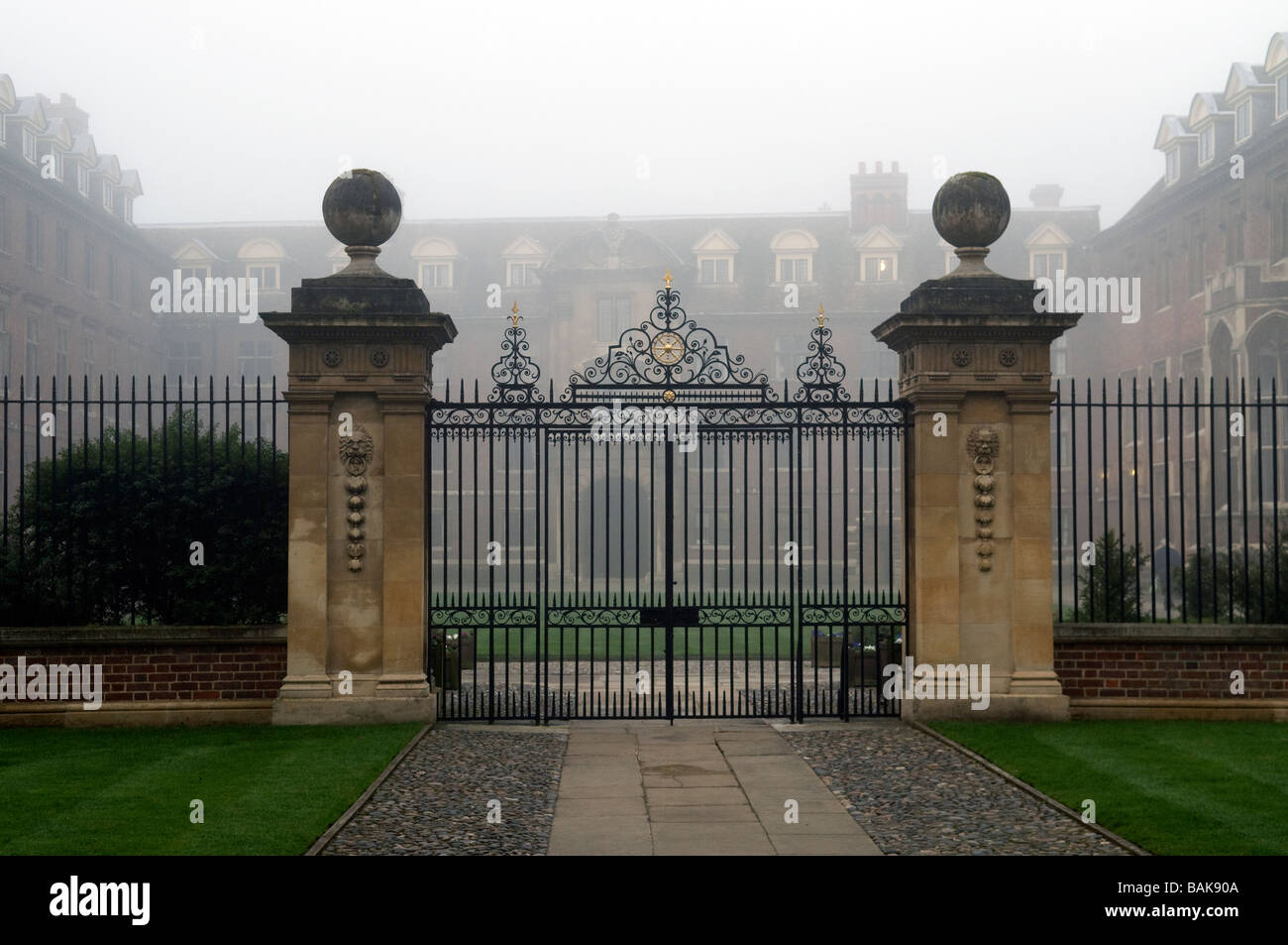 Cambridge su una nebbia Morming Foto Stock