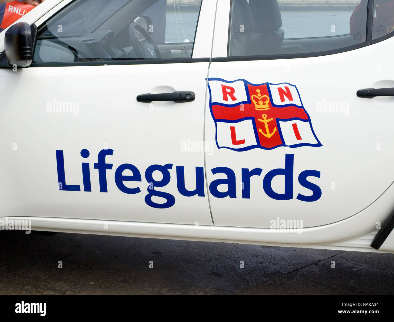 Close up di un RNLI bagnini veicolo Foto Stock