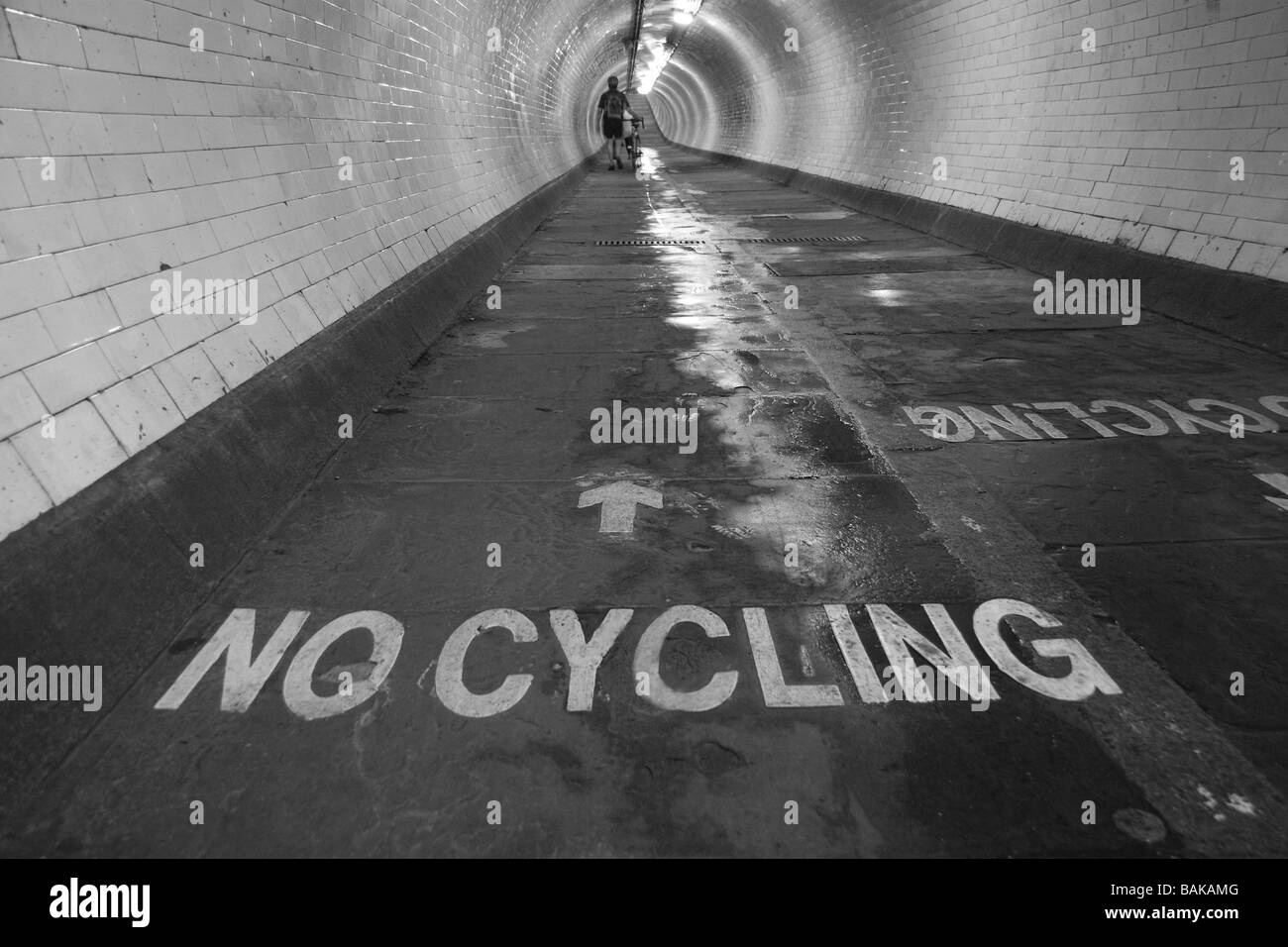 Greenwich foot tunnel Foto Stock