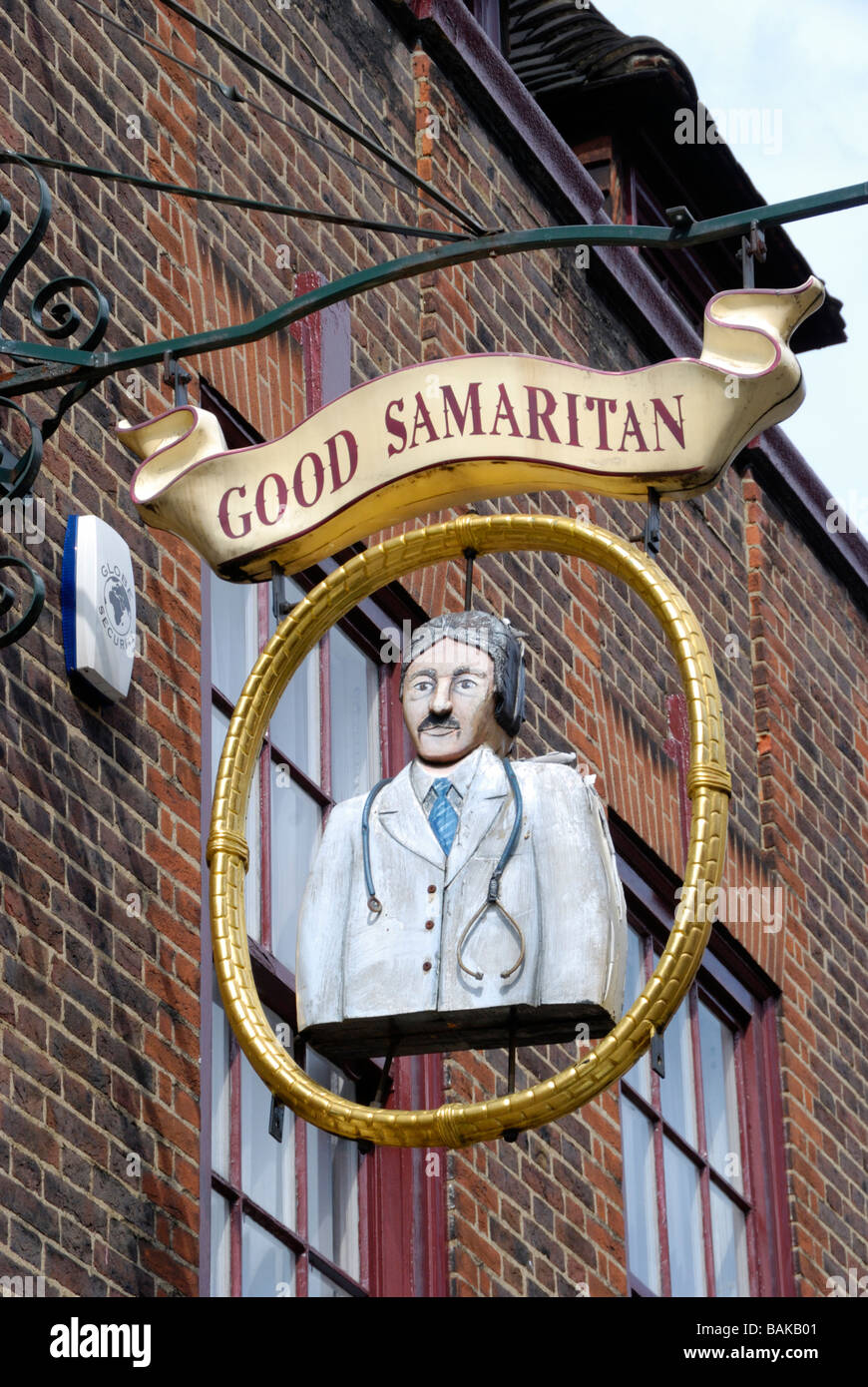 Buon Samaritano pub accedi Turner Street London Whitechapel Foto Stock