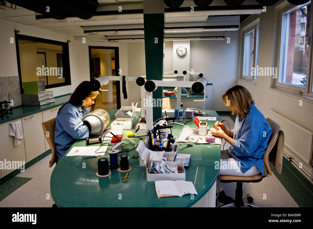 Laboratorio Odontotecnico false denti Foto Stock