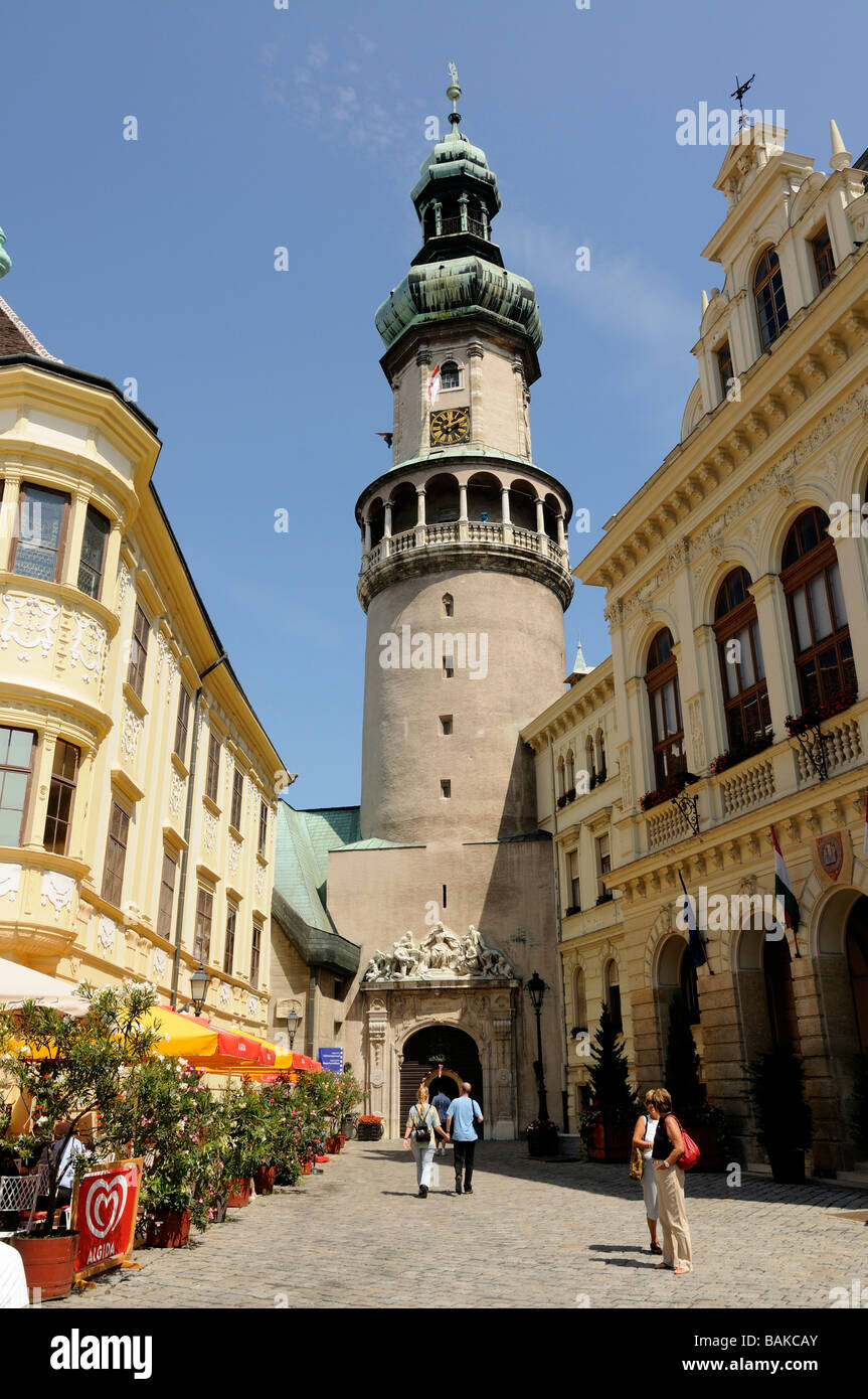 Fire square Sopron Ungheria Europa Foto Stock