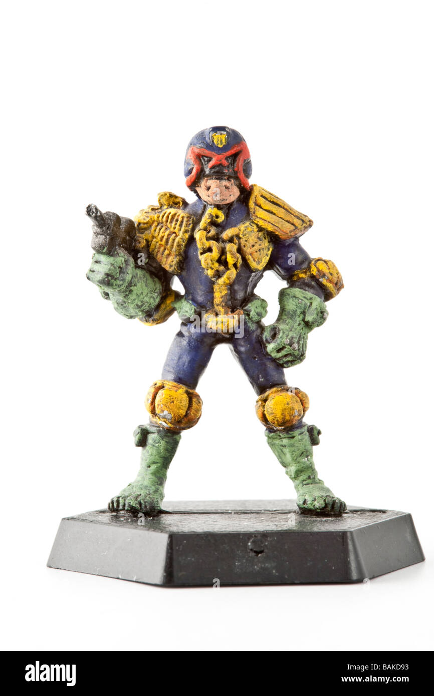 La figura di Judge Dredd dall ANNUNCIO comic britannico 2000 del libro Foto Stock