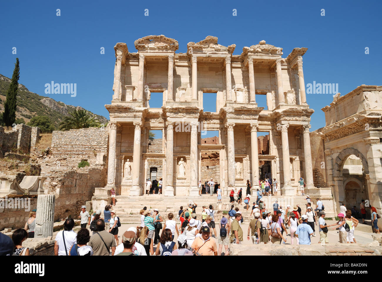 Biblioteca di Celso a Efeso in Turchia Foto Stock