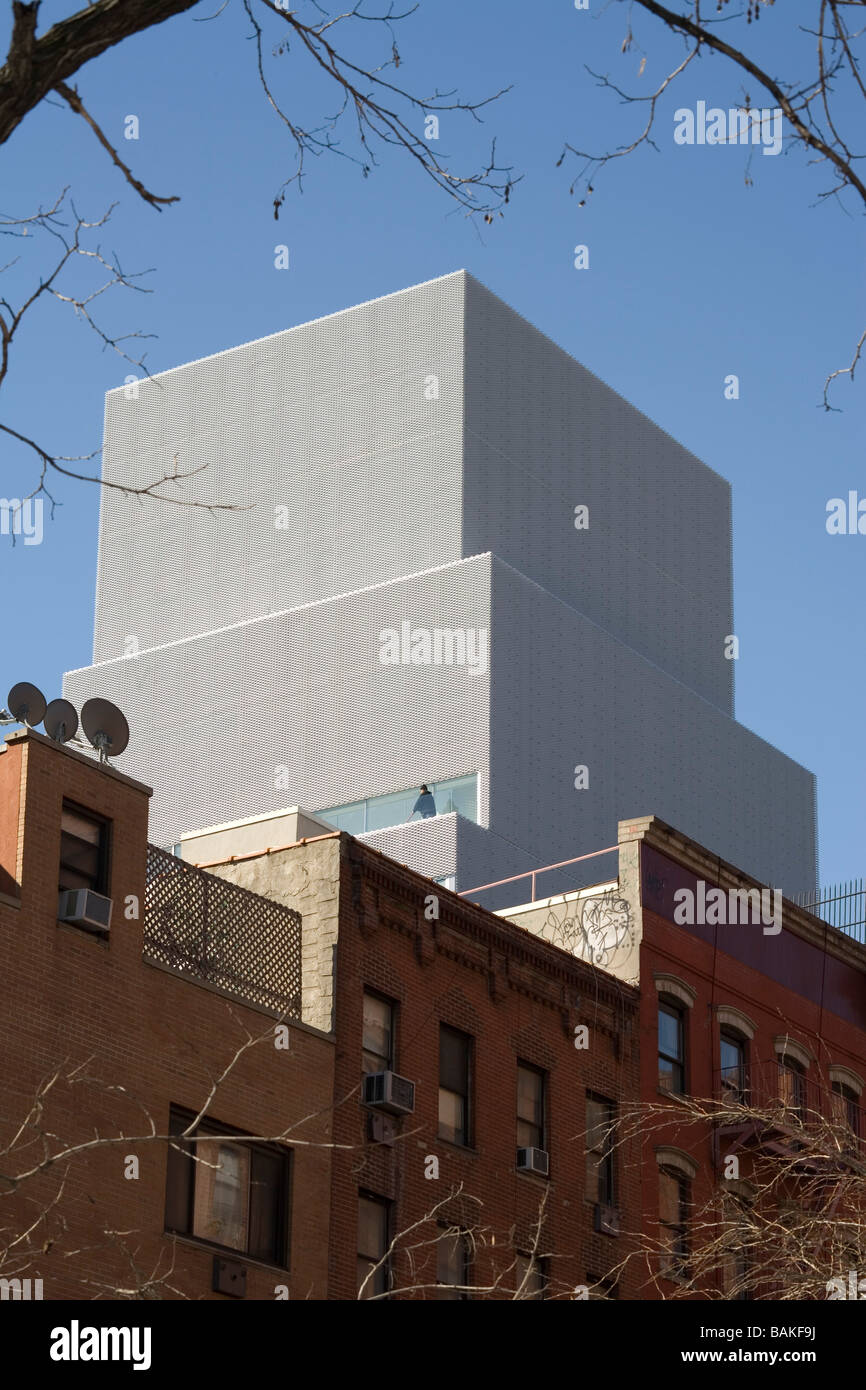 Museo di Arte Contemporanea di New York, Stati Uniti, Sanaa Kazuyo Sejima + Ryue Nishizawa, museo di arte contemporanea di dettaglio Foto Stock
