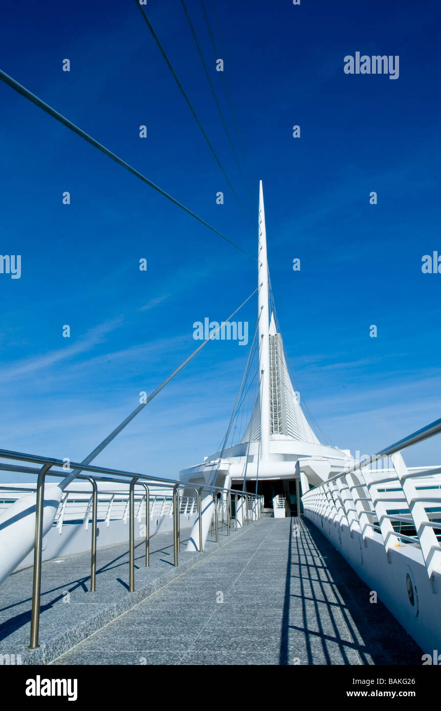 Vista esterna del Milwaukee Art Museum Foto Stock