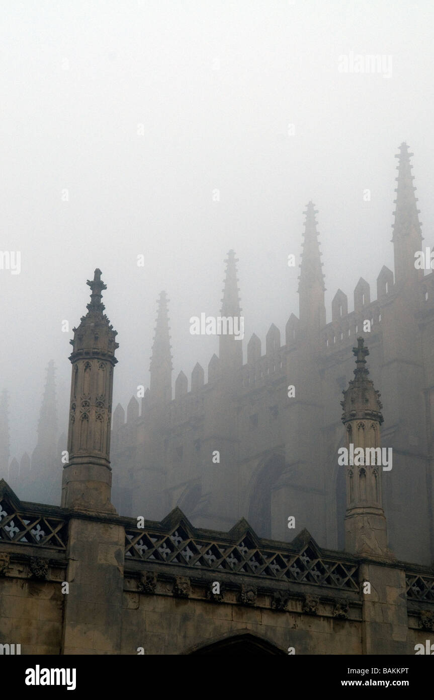 Cambridge su una nebbia Morming Foto Stock