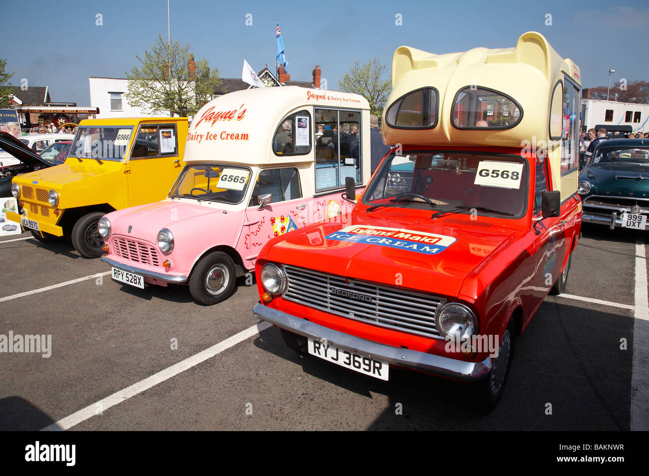 Classic camioncini del gelato Foto Stock