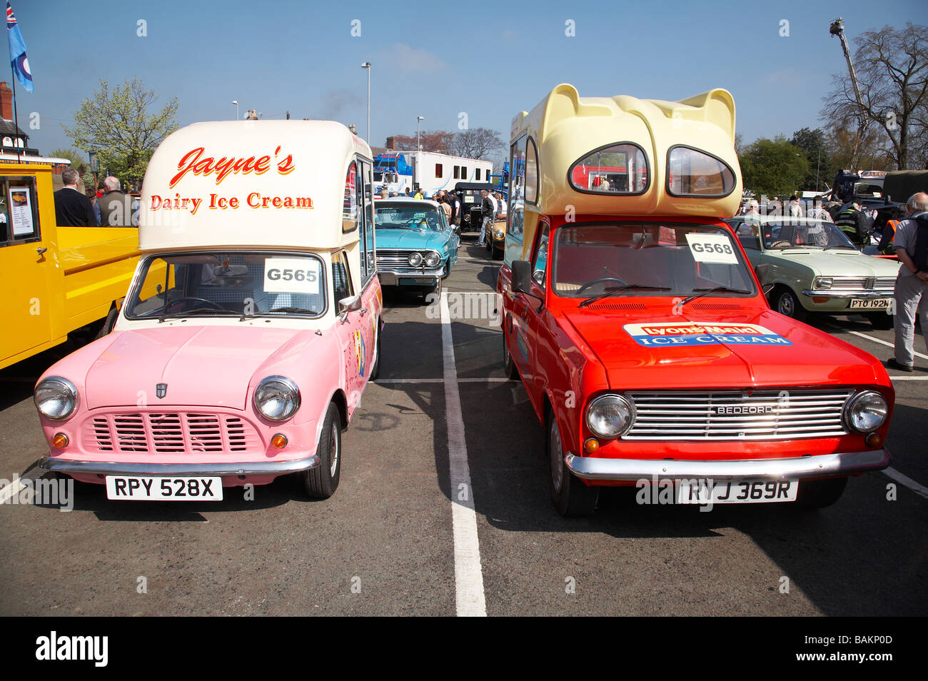 Classic camioncini del gelato Foto Stock