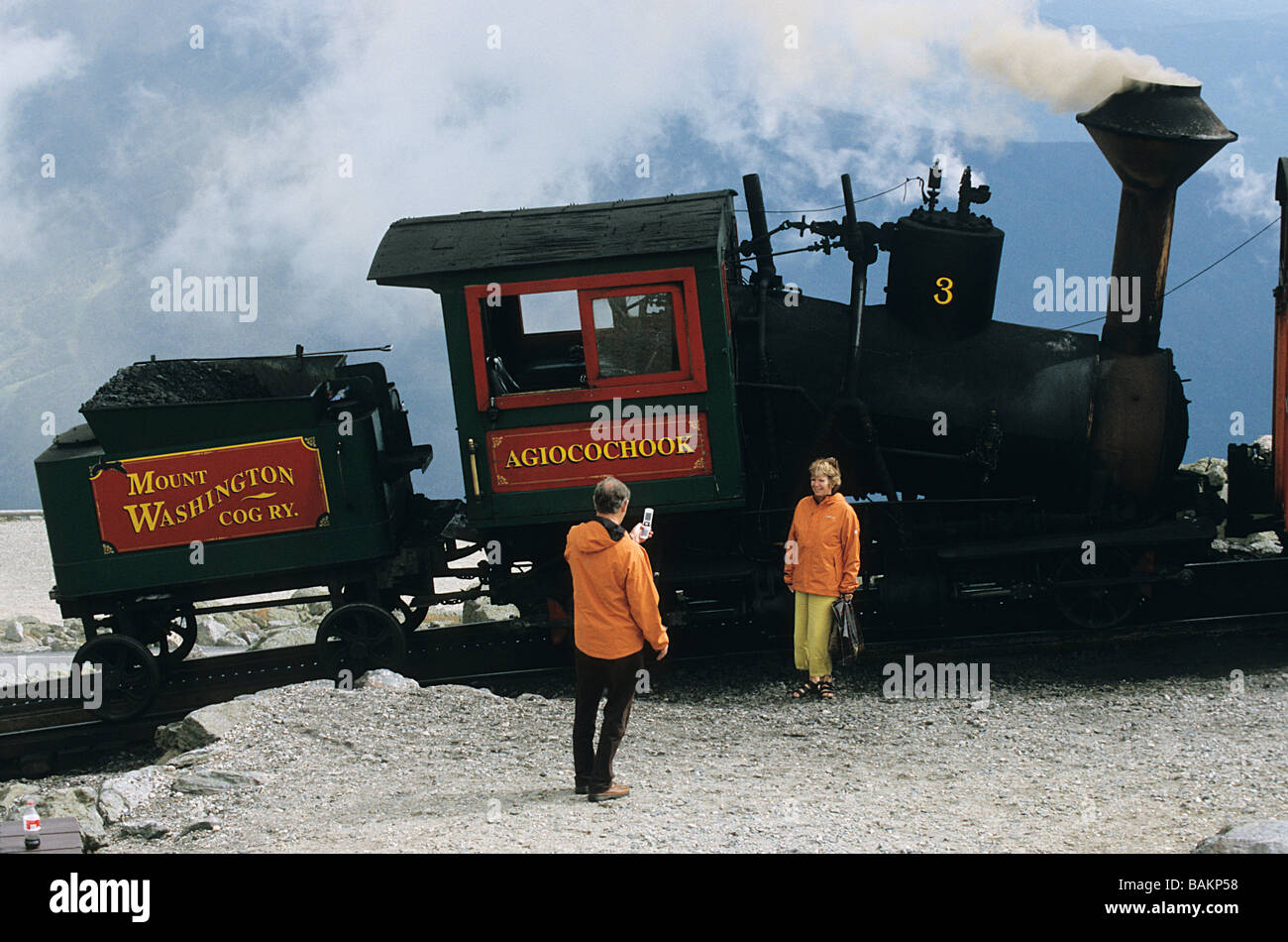 Stati Uniti, New Hampshire, treno cog sul monte Washington Foto Stock