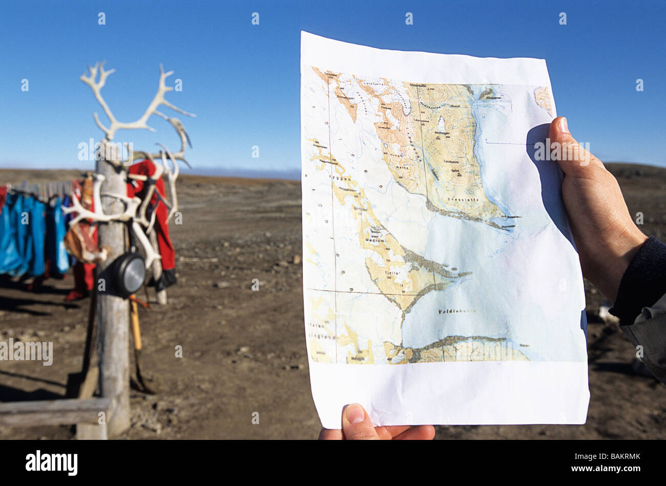 Norvegia Isole Svalbard, Spitzberg,mappa Foto Stock