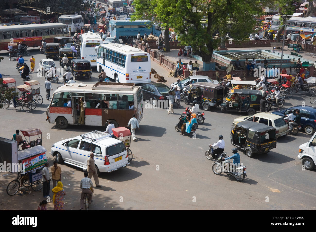 Strade di Jaipur India Rajasthan Foto Stock