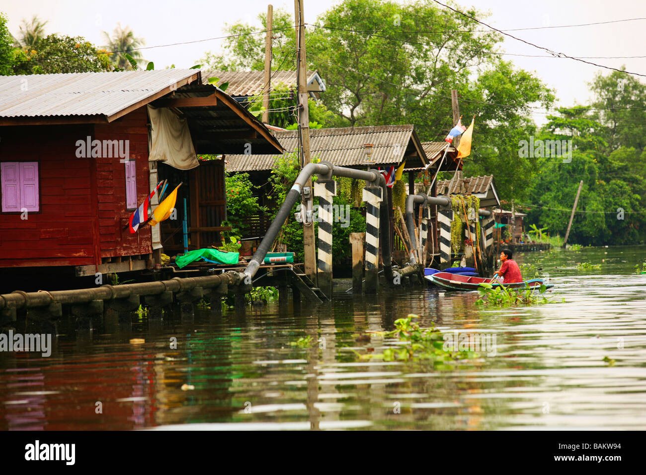 Casa Tradizionale Thailandese, Bangkok, Thailandia Foto Stock