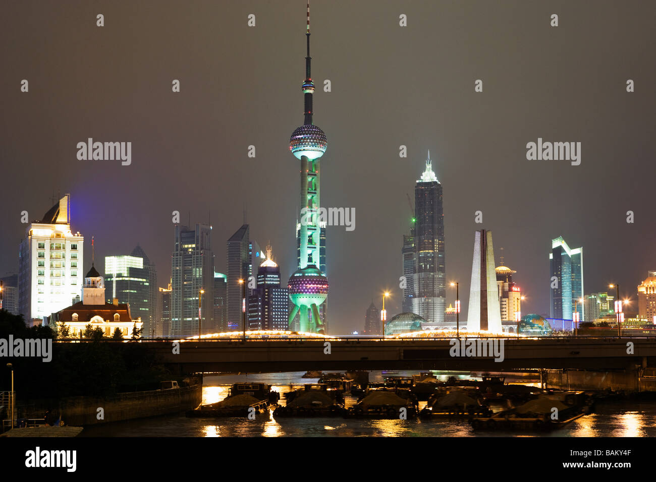 Lo skyline di Shanghai Foto Stock