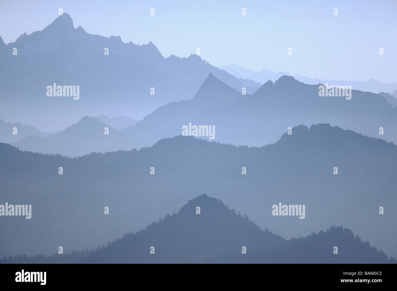 Le Cascade Mountains nello stato di Washington Foto Stock