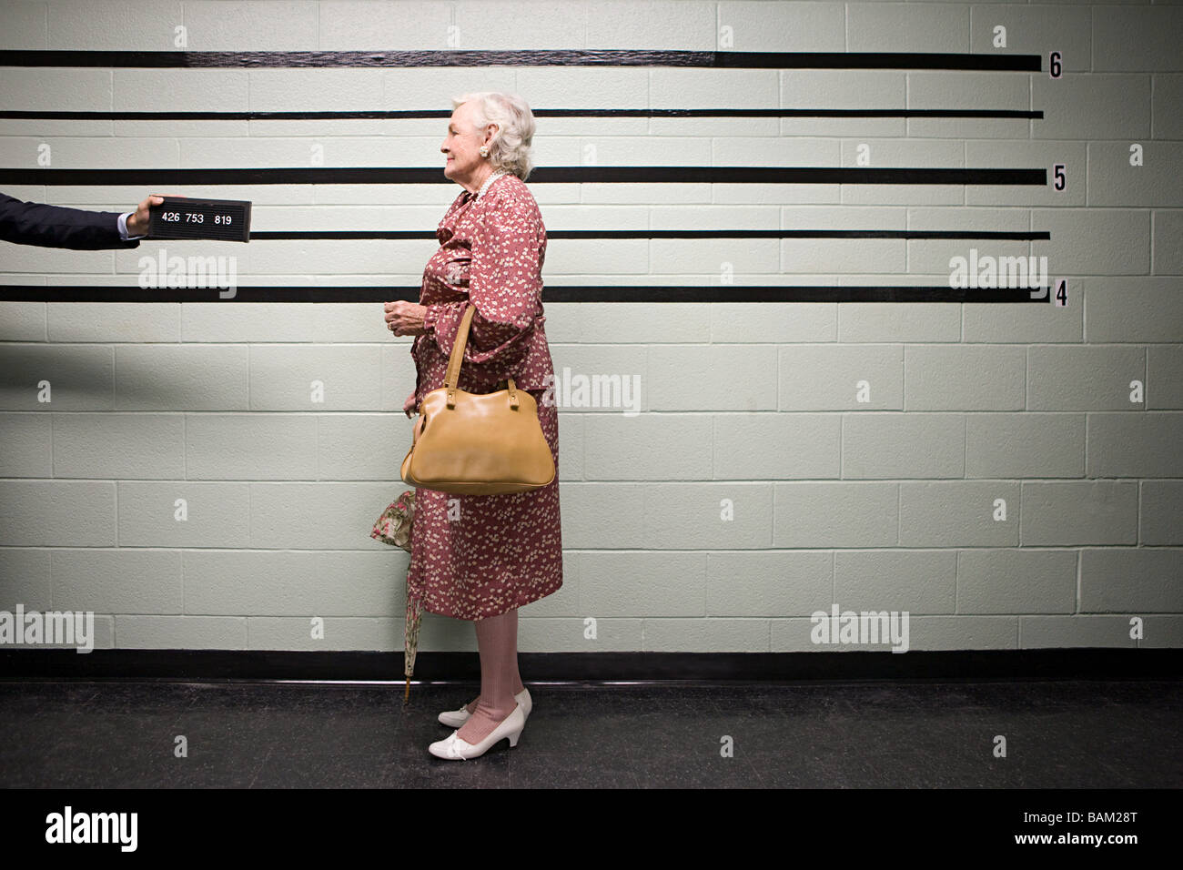 Mugshot della donna senior Foto Stock