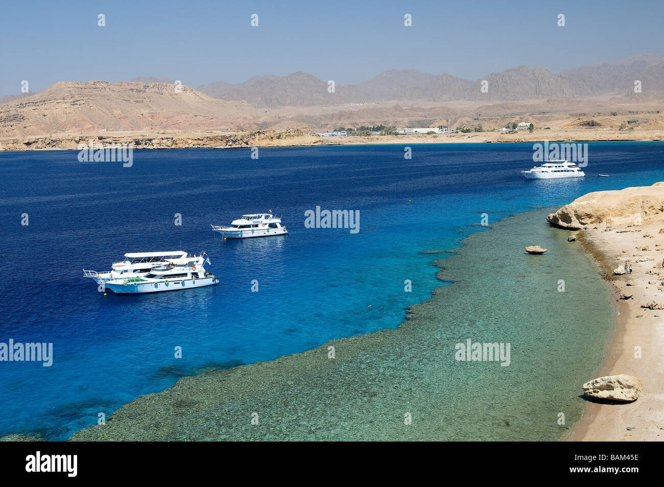L'Egitto, il Sinai e il Mar Rosso e diving imbarcazioni vicino a Sharm el Sheikh Foto Stock
