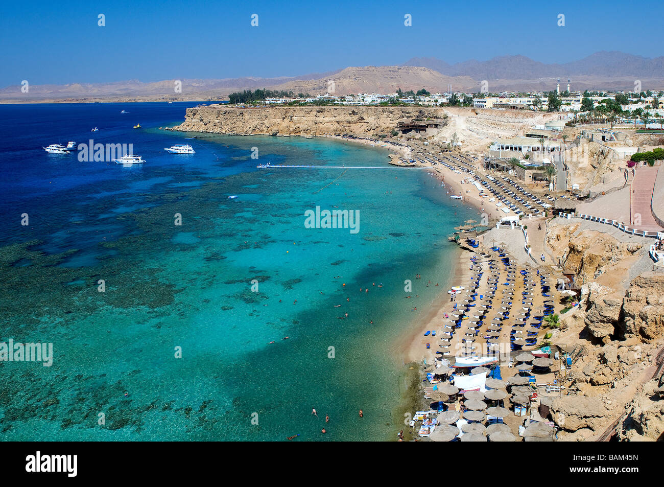 L'Egitto, il Sinai Sharm el Sheikh Ras Umm Sid Beach Foto Stock
