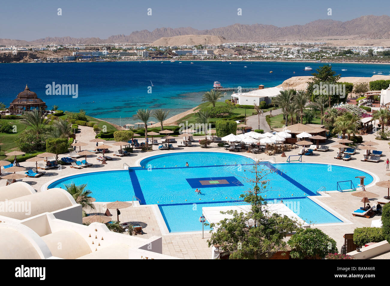 L'Egitto, il Sinai Sharm el Sheikh Naama Bay visto dall'Hotel Sofitel Foto Stock