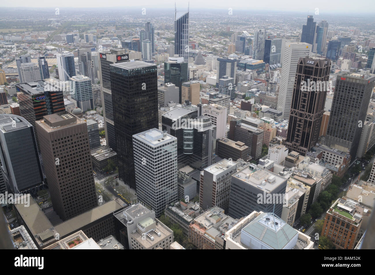 Melbourne,l'Australia,vista città fromMelbourne 360.La capitale e la città più grande di lostato di Victoria. Si arricchito da oro. Foto Stock